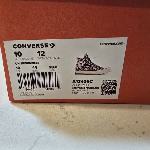 Converse A13436C Glow In The Dark Leo Sneakers In Leopard US MENS 10 NEW - Picture 2 of 16
